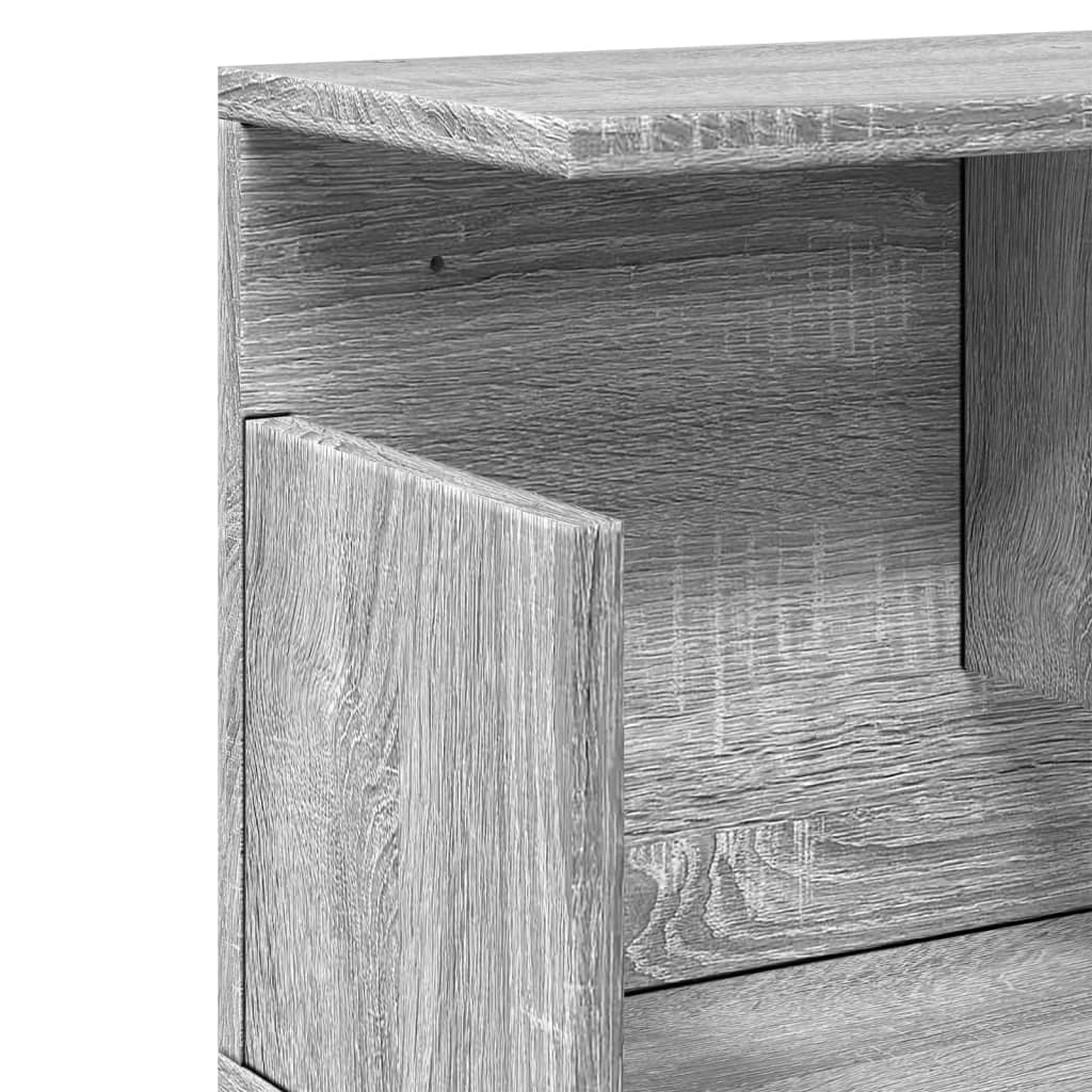 Mobile a Parete 100x20x30 cm Grigio Sonoma in Legno Multistrato