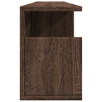 Mobile a Parete 100x20x30cm Rovere Marrone in Legno Multistrato
