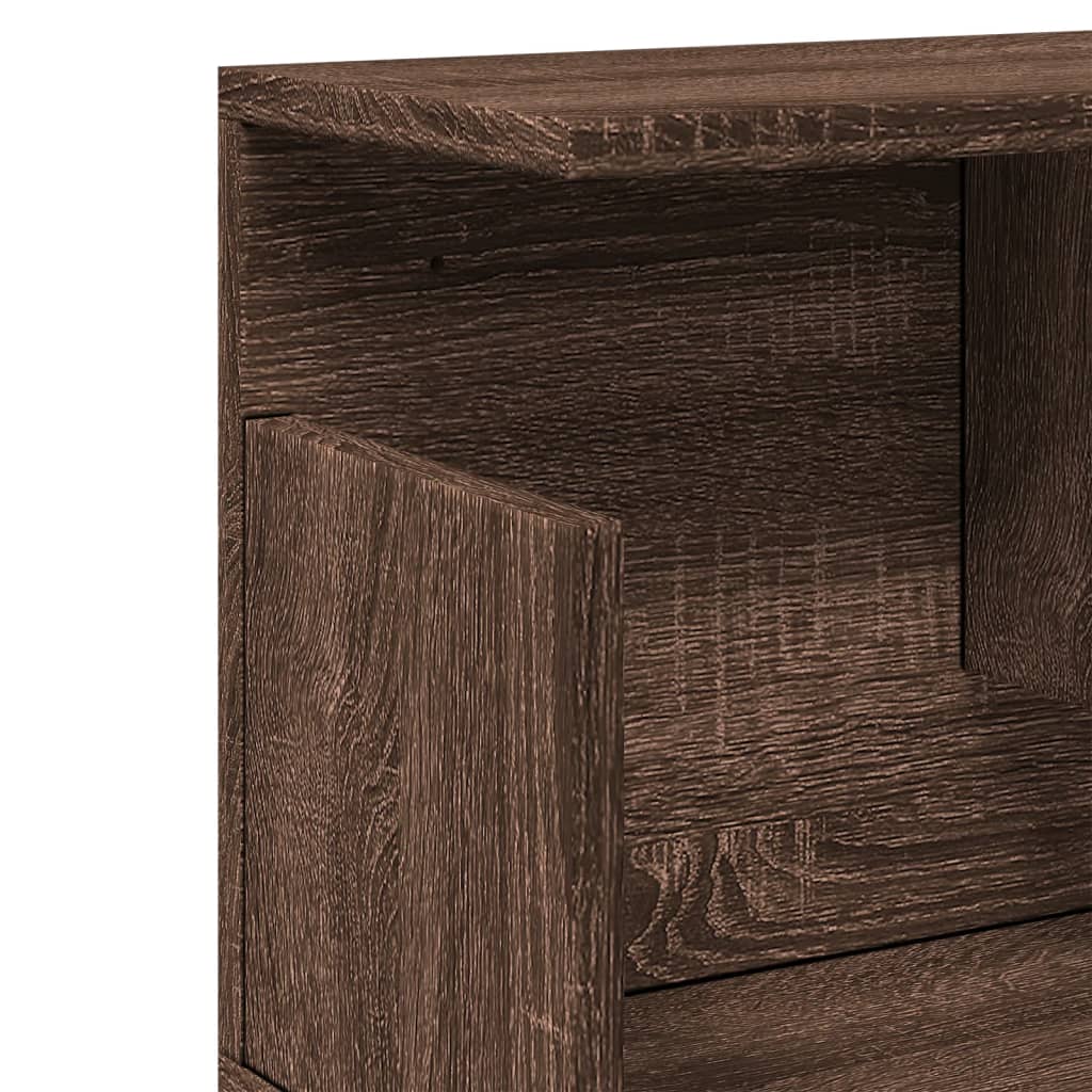 Mobile a Parete 100x20x30cm Rovere Marrone in Legno Multistrato