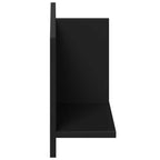Mobile a Parete 70x16,5x30 cm Nero in Legno Multistrato