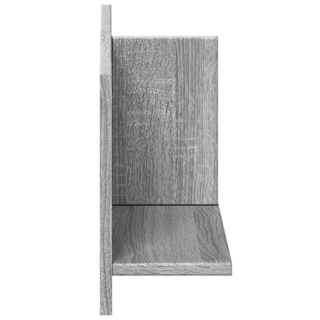 Mobile a Parete 70x16,5x30cm Grigio Sonoma in Legno Multistrato