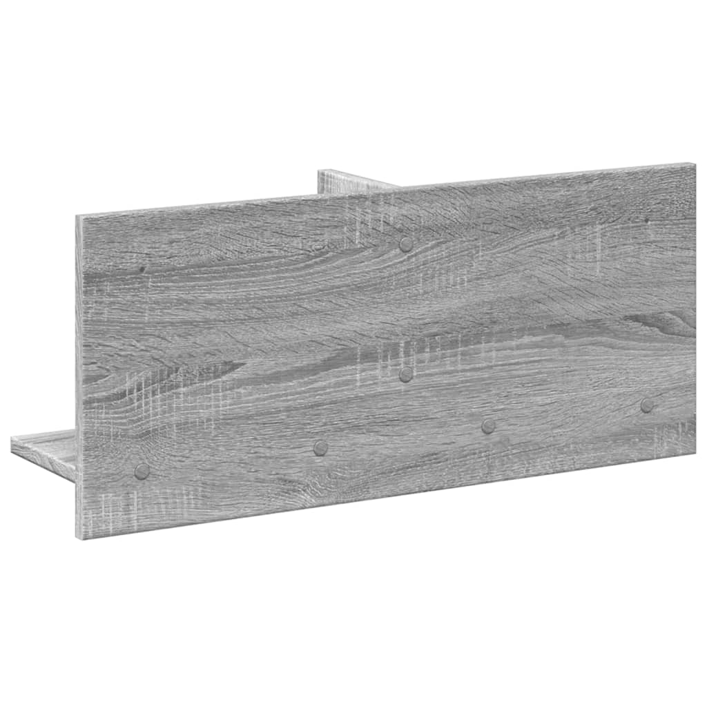Mobile a Parete 70x16,5x30cm Grigio Sonoma in Legno Multistrato