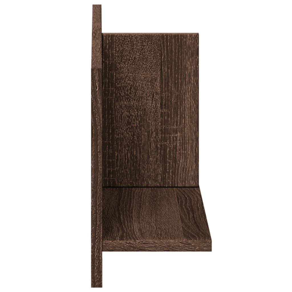 Mobile a Parete 70x16,5x30 cm Rovere Marrone Legno Multistrato