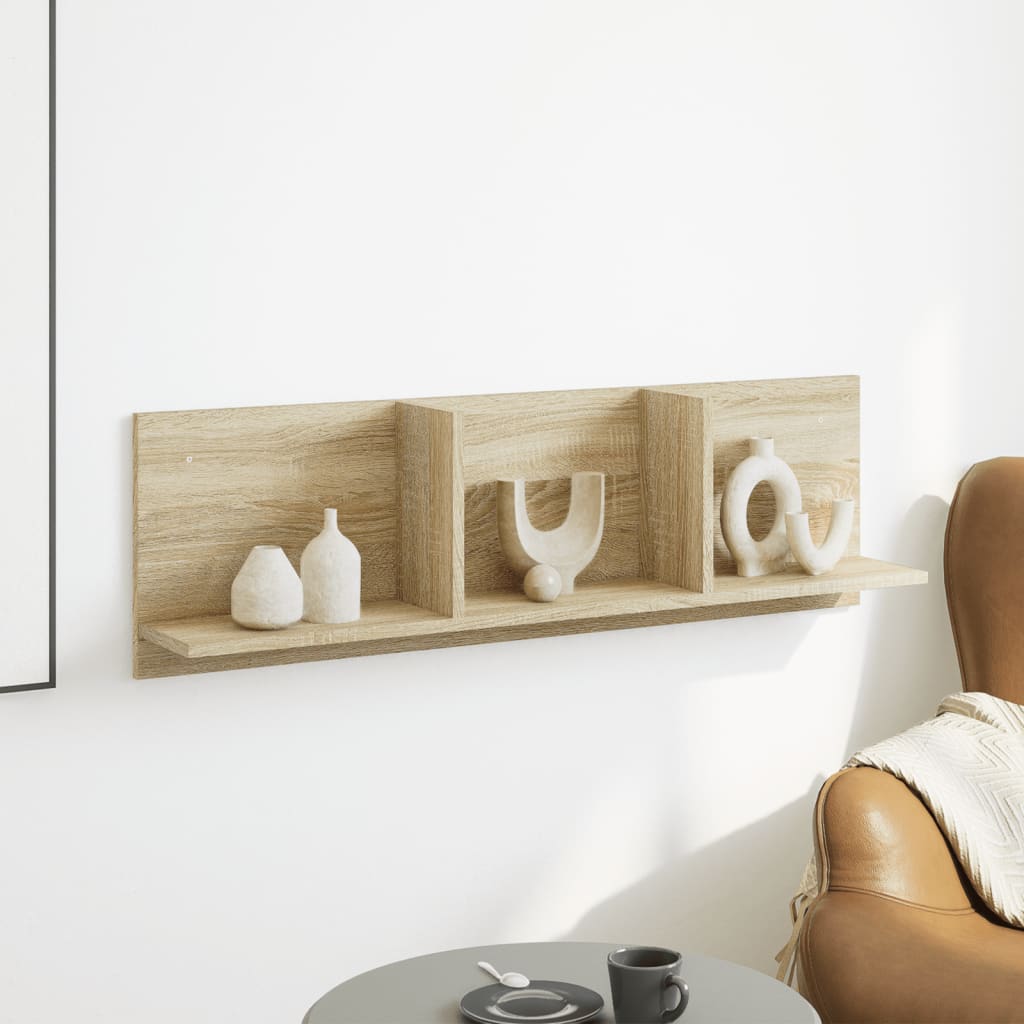 Mobile a Parete 100x16,5x30 cm Rovere Sonoma in Truciolato