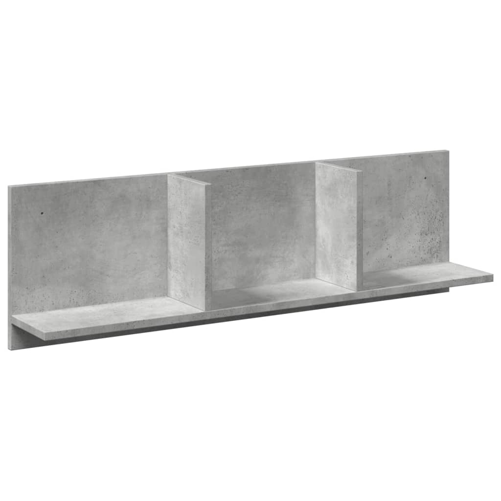 Mobile a Parete 100x16,5x30 cm Grigio Cemento in Truciolato