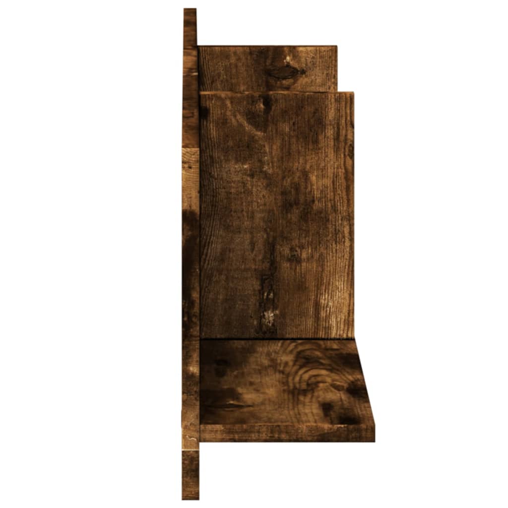 Mobile a Parete 100x16,5x30 cm Rovere Fumo in Truciolato