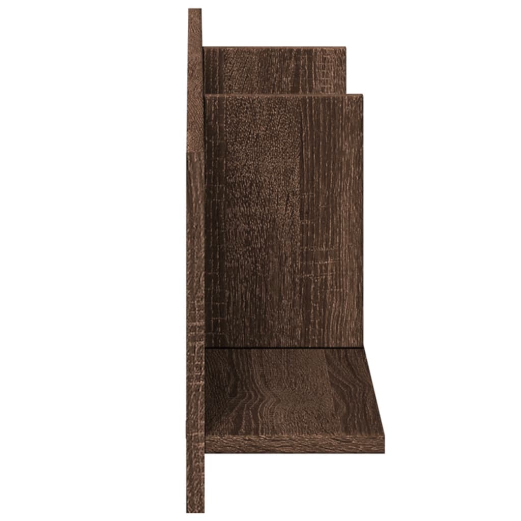 Mobile a Parete 100x16,5x30 cm Rovere Marrone in Truciolato