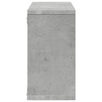 Mobile a Parete 100x16x30cm Grigio Cemento in Legno Multistrato