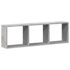 Mobile a Parete 100x16x30cm Grigio Cemento in Legno Multistrato