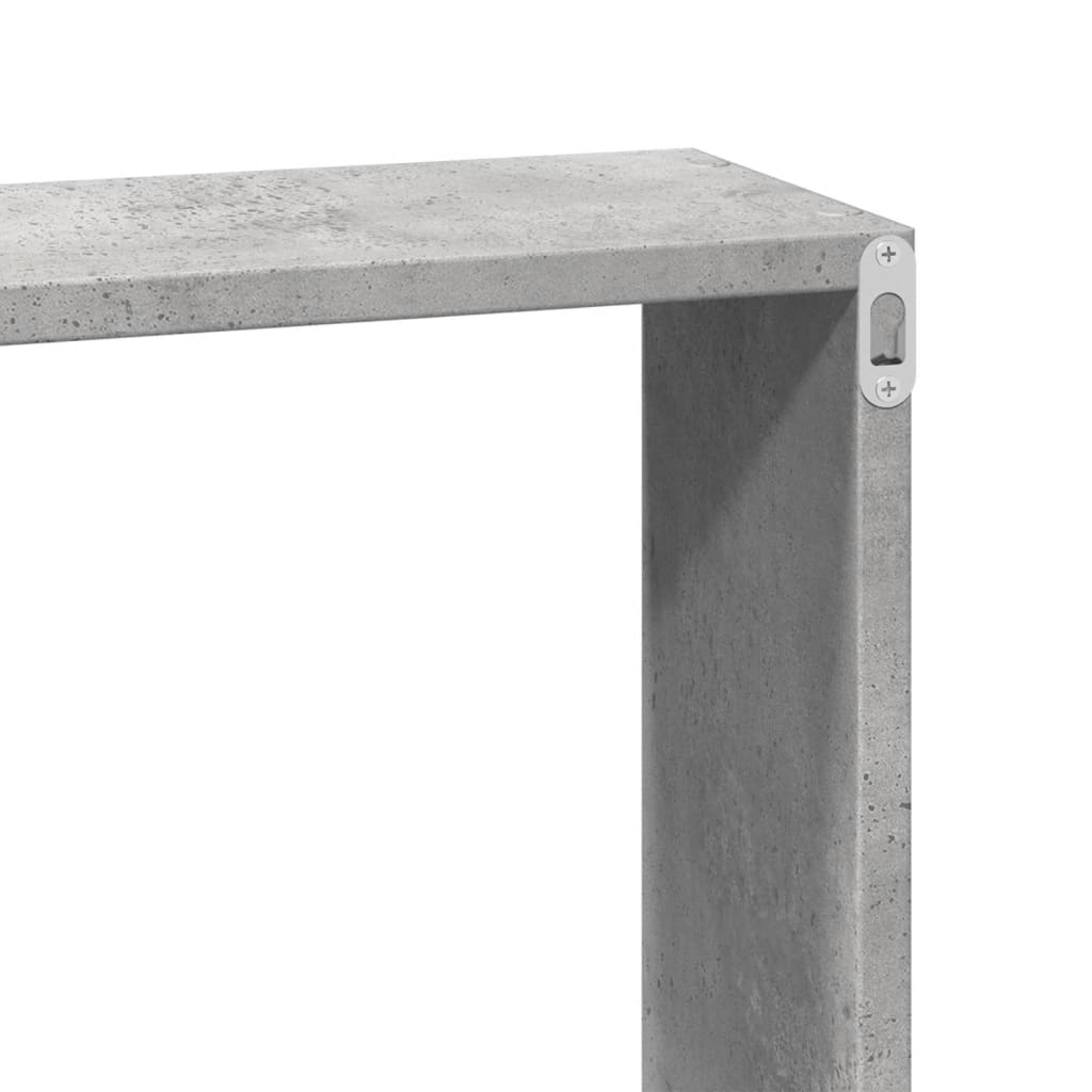 Mobile a Parete 100x16x30cm Grigio Cemento in Legno Multistrato