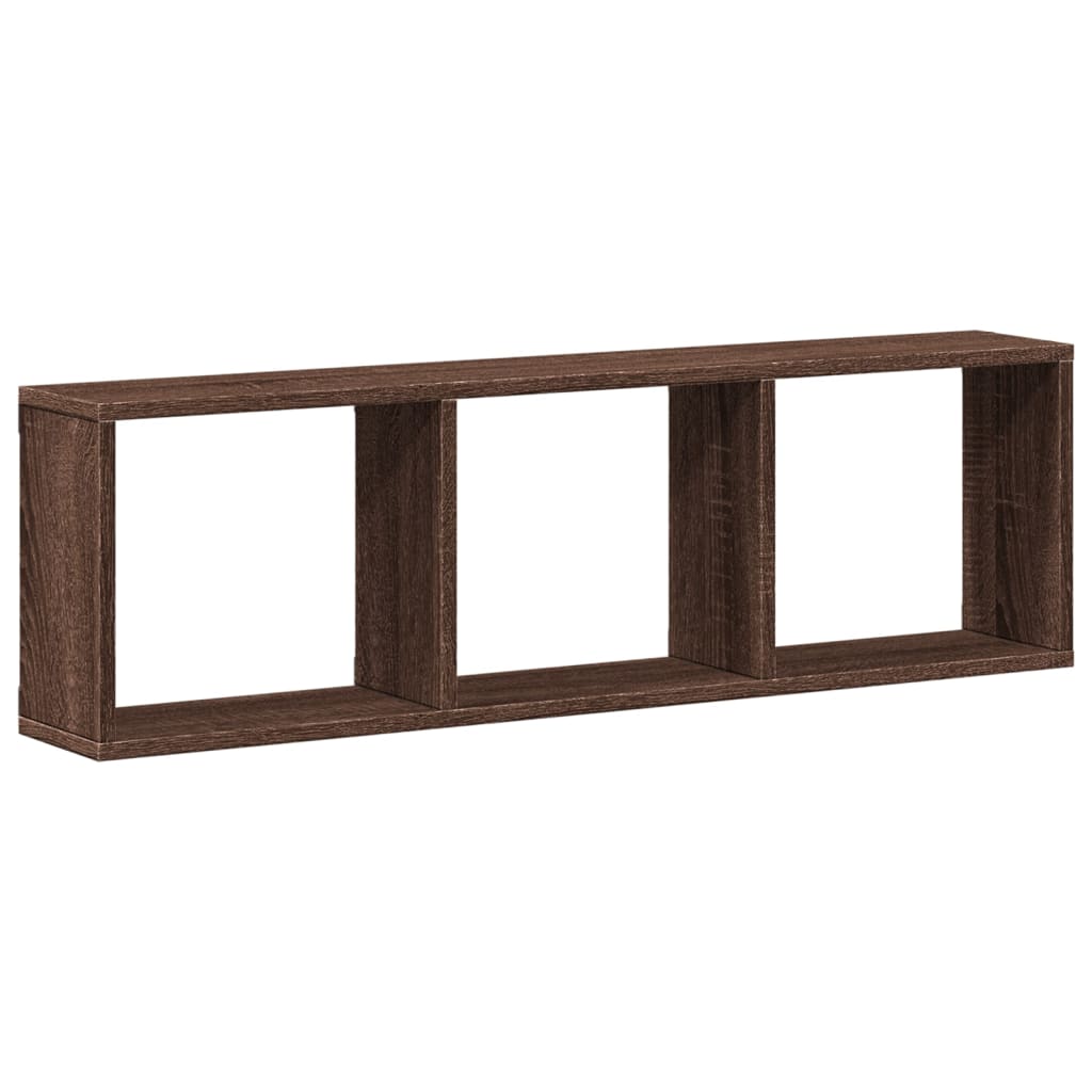 Mobile a Parete 100x16x30cm Rovere Marrone in Legno Multistrato