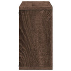 Mobile a Parete 100x16x30cm Rovere Marrone in Legno Multistrato