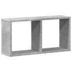 Mobile a Parete 60x16x30 cm Grigio Cemento in Legno Multistrato