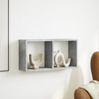 Mobile a Parete 60x16x30 cm Grigio Cemento in Legno Multistrato