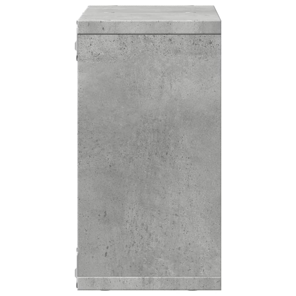 Mobile a Parete 60x16x30 cm Grigio Cemento in Legno Multistrato