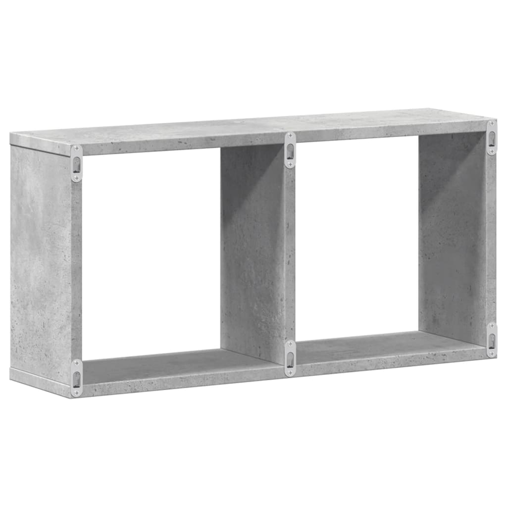 Mobile a Parete 60x16x30 cm Grigio Cemento in Legno Multistrato
