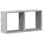 Mobile a Parete 60x16x30 cm Grigio Cemento in Legno Multistrato