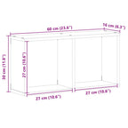 Mobile a Parete 60x16x30 cm Grigio Cemento in Legno Multistrato