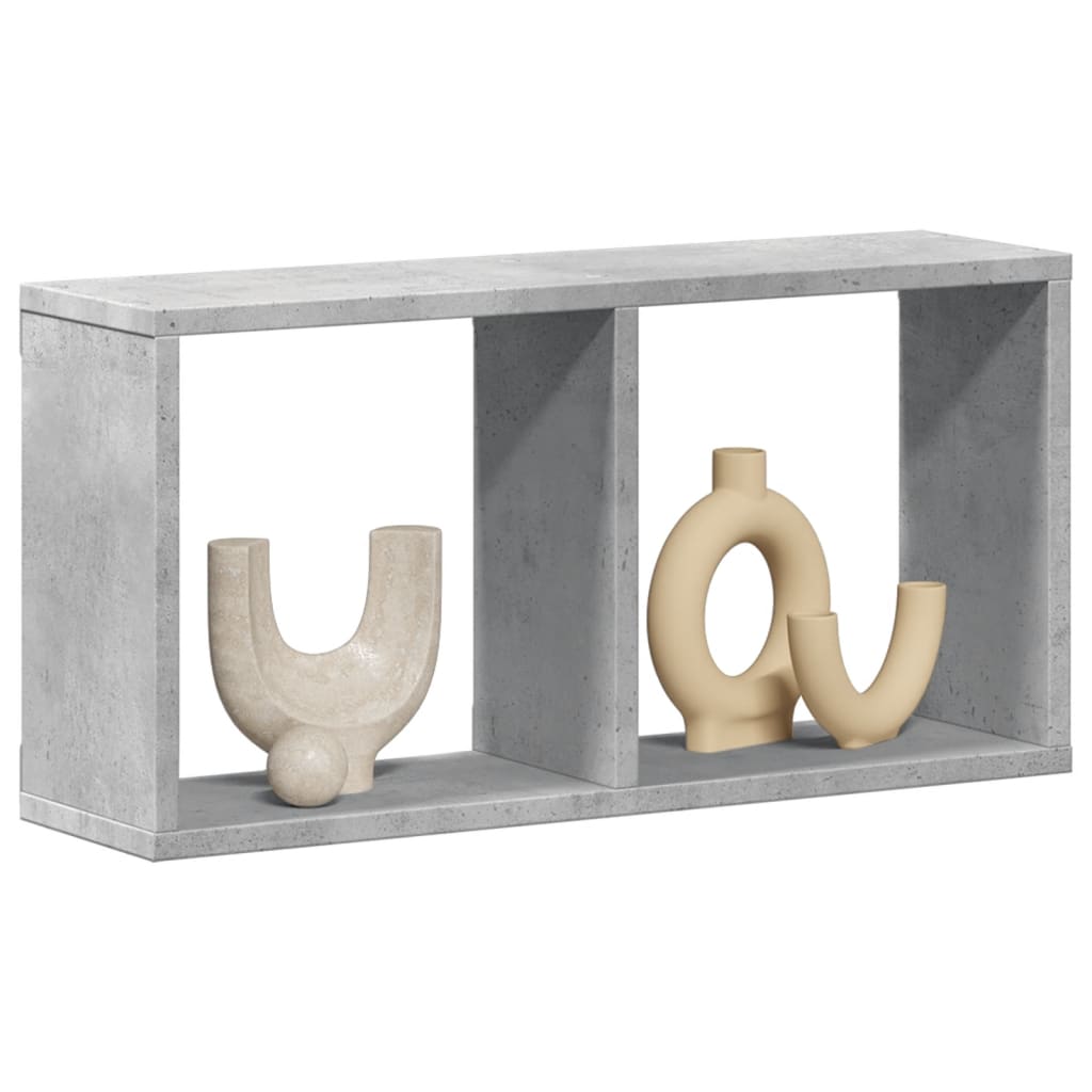 Mobile a Parete 60x16x30 cm Grigio Cemento in Legno Multistrato
