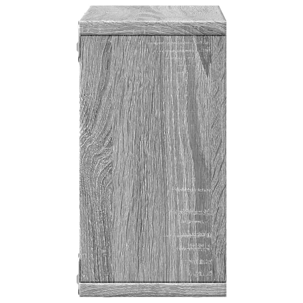 Mobile a Parete 60x16x30 cm Grigio Sonoma in Legno Multistrato