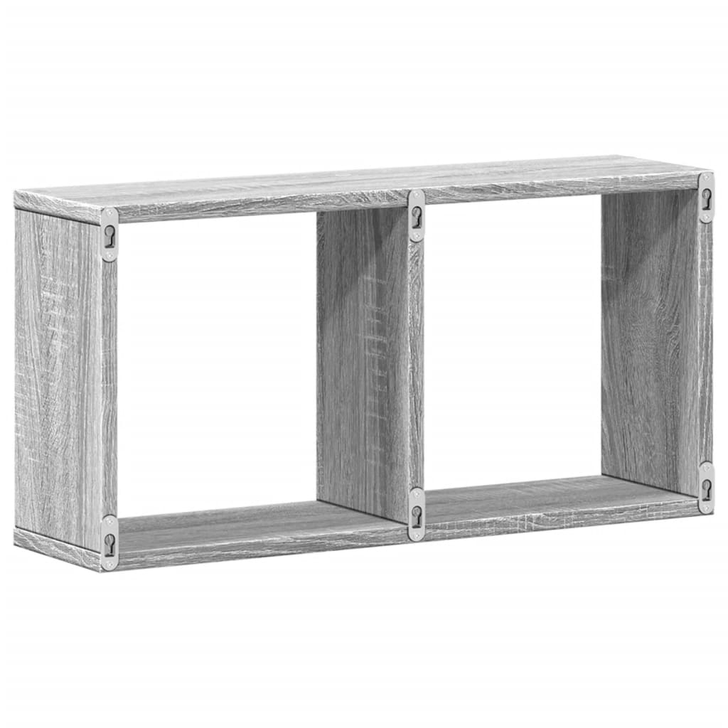 Mobile a Parete 60x16x30 cm Grigio Sonoma in Legno Multistrato