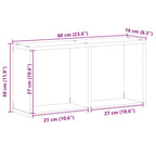Mobile a Parete 60x16x30 cm Grigio Sonoma in Legno Multistrato