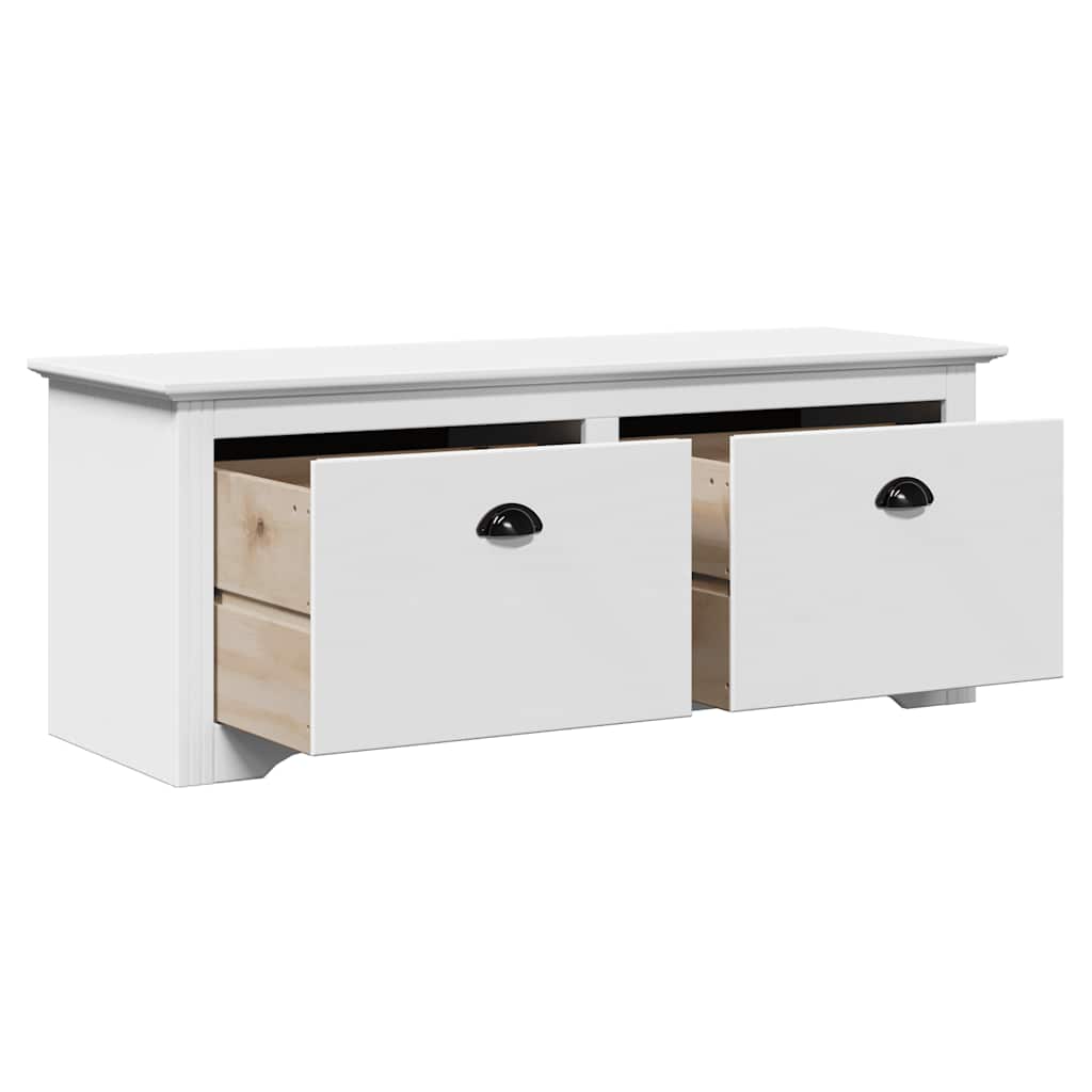 Panca da Ingresso BODO Bianca 114x40x45 cm
