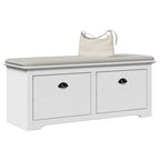 Panca da Ingresso BODO Bianca 114x40x45 cm
