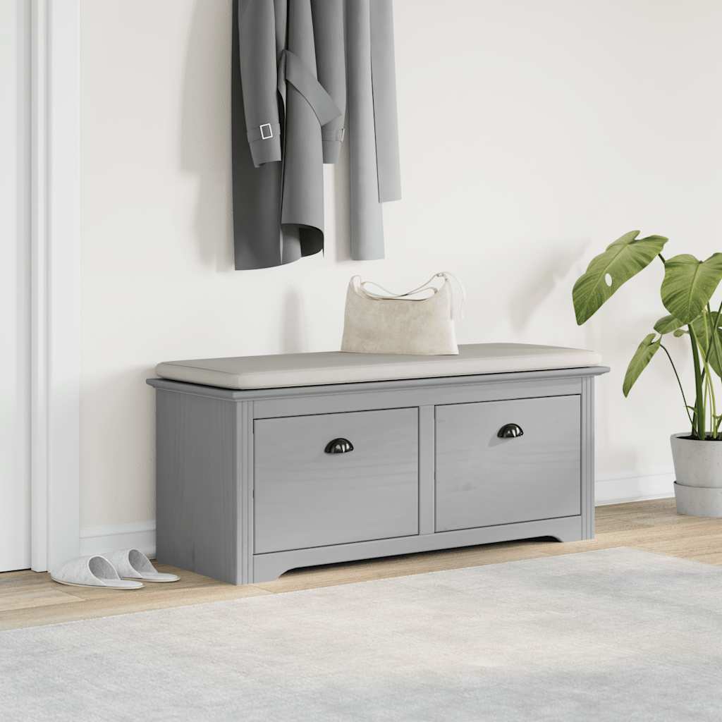 Panca da Ingresso BODO Grigia 114x40x45 cm