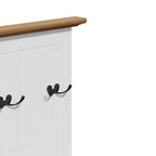Mobile da Ingresso con Ganci BODO Bianco e Marrone 50x40x157 cm