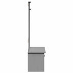 Mobiletto da Ingresso con Ganci BODO Grigio 50x40x157 cm