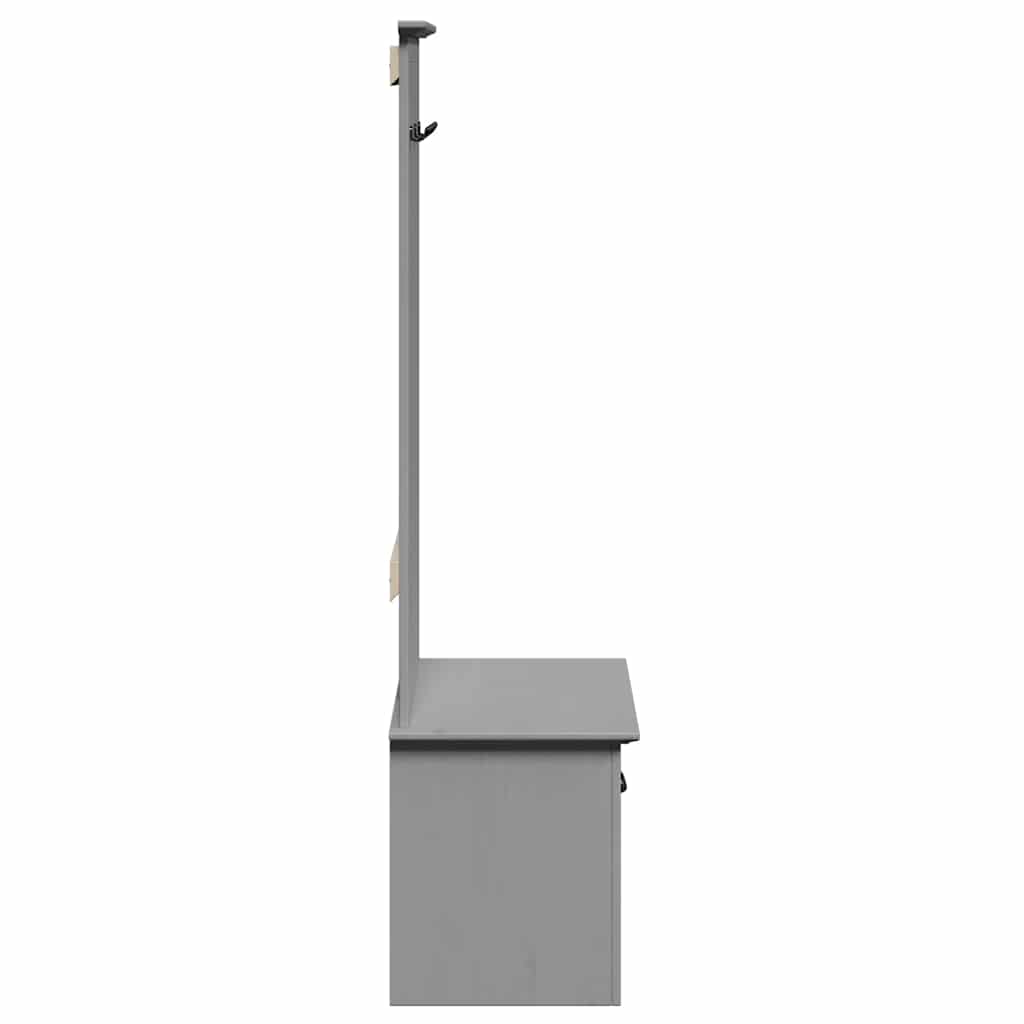 Mobiletto da Ingresso con Ganci BODO Grigio 50x40x157 cm
