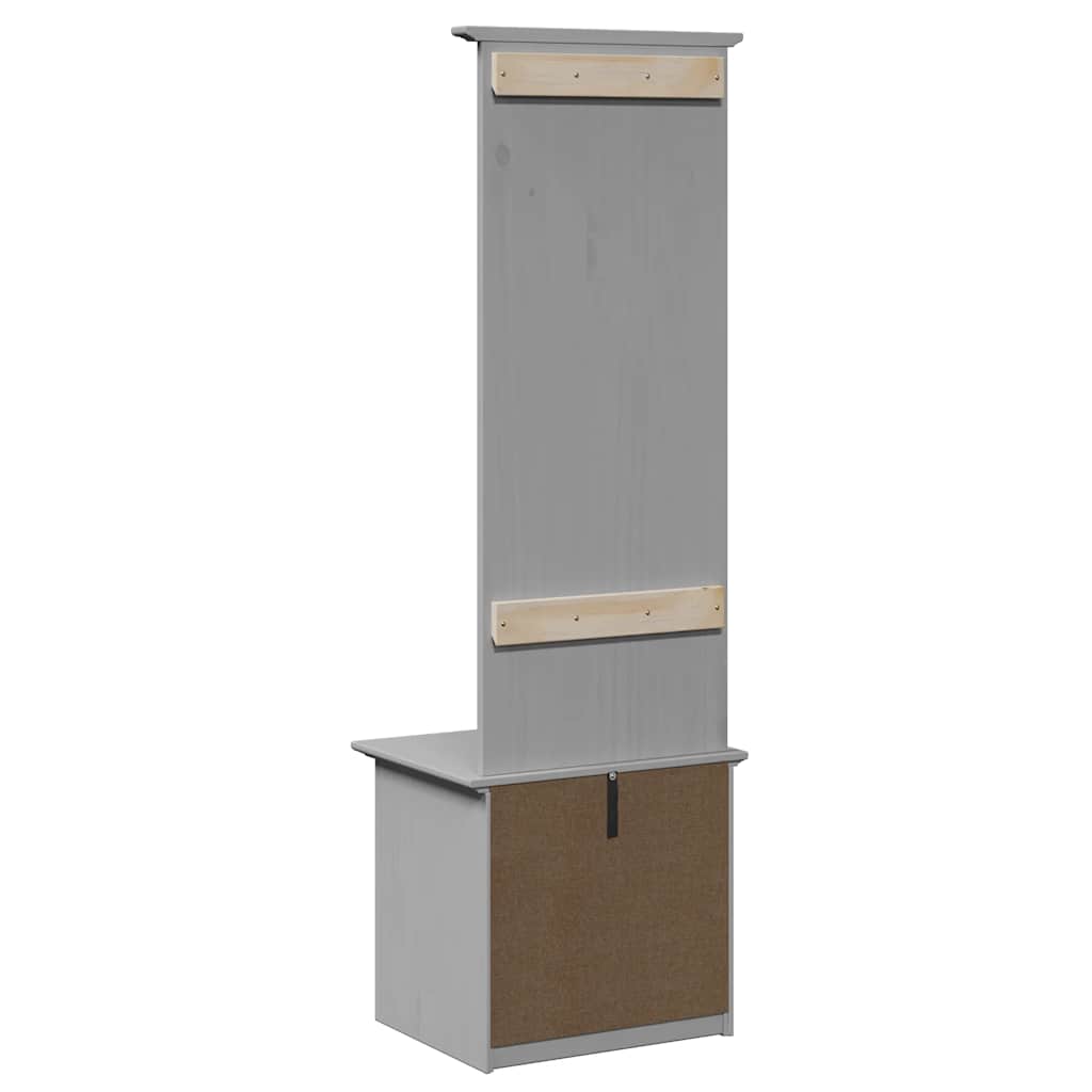 Mobiletto da Ingresso con Ganci BODO Grigio 50x40x157 cm