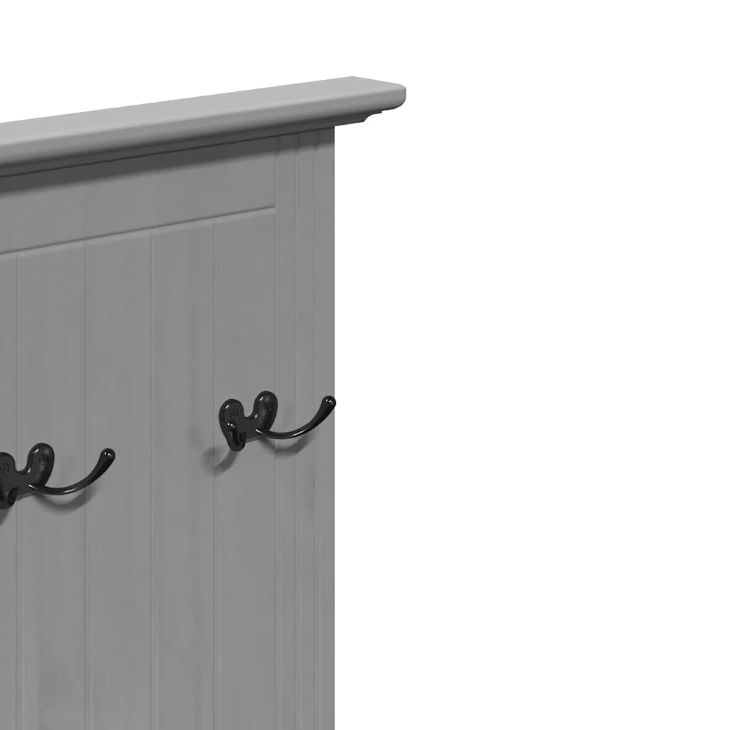 Mobiletto da Ingresso con Ganci BODO Grigio 50x40x157 cm