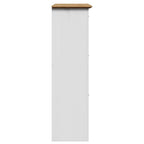 Scarpiera BODO Bianca e Marrone 80x35x118 cm