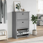 Scarpiera BODO Grigia 80x35x118 cm