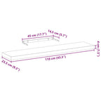 Mensole Pensili 4 pz 110x23,5x4 cm in Truciolato