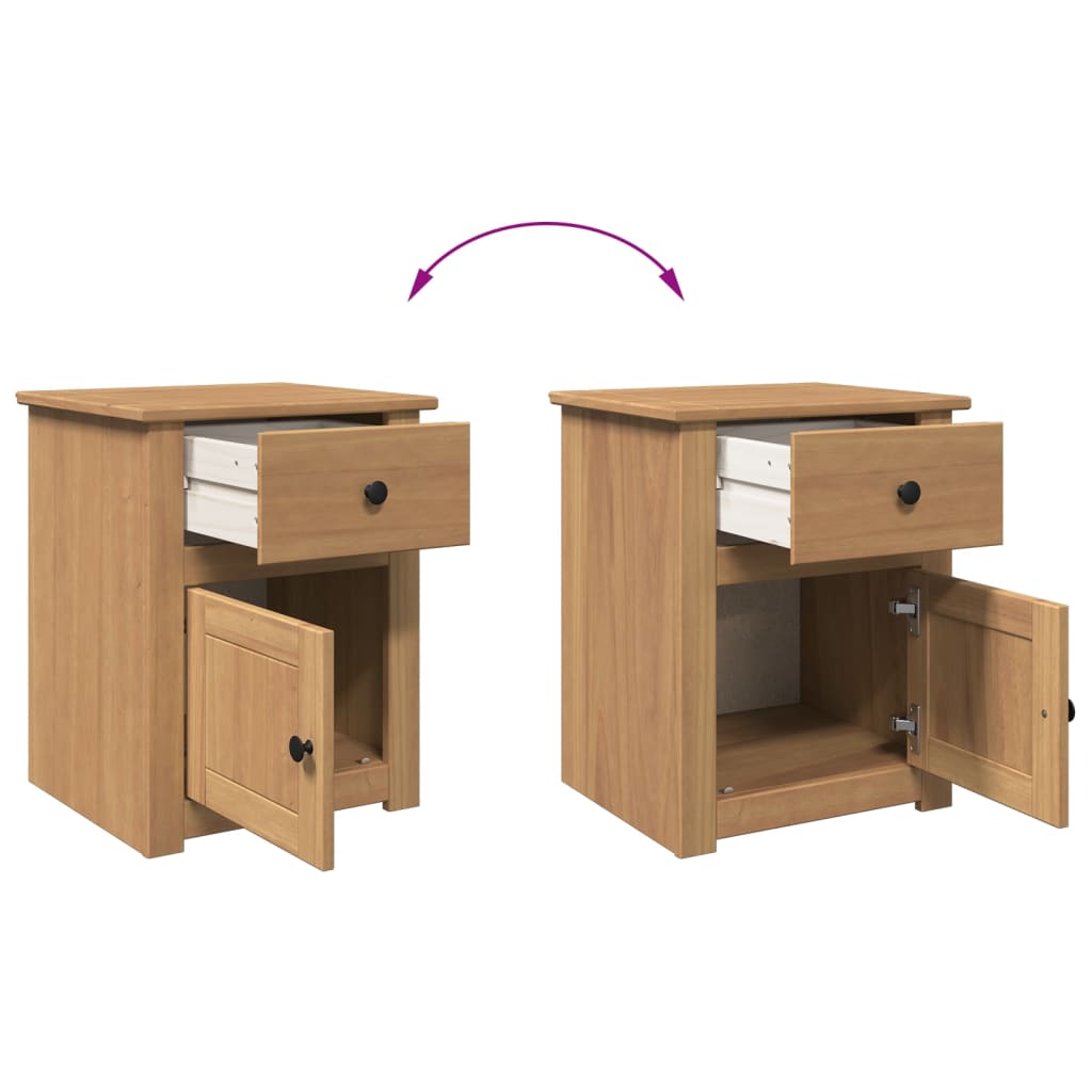 Comodino PANAMA 46x40x57 cm in Legno Massello di Pino
