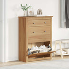 Scarpiera PANAMA 80x35x105 cm Legno Massello di Pino