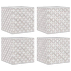 Scatole Portaoggetti 4 pz Crema 32x32x32 cm Tessuto non Tessuto