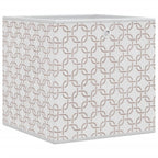 Scatole Portaoggetti 4 pz Crema 32x32x32 cm Tessuto non Tessuto
