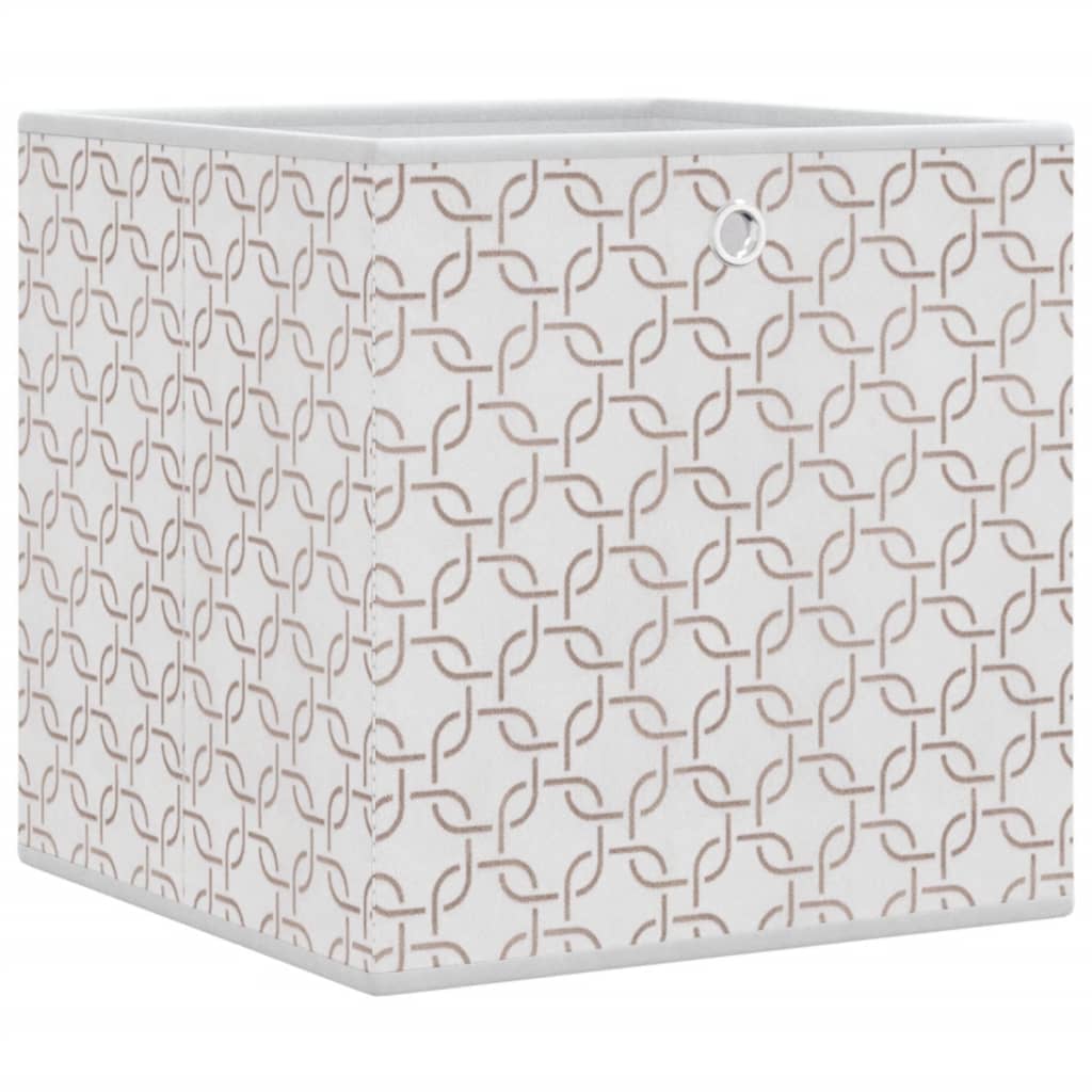 Scatole Portaoggetti 4 pz Crema 32x32x32 cm Tessuto non Tessuto