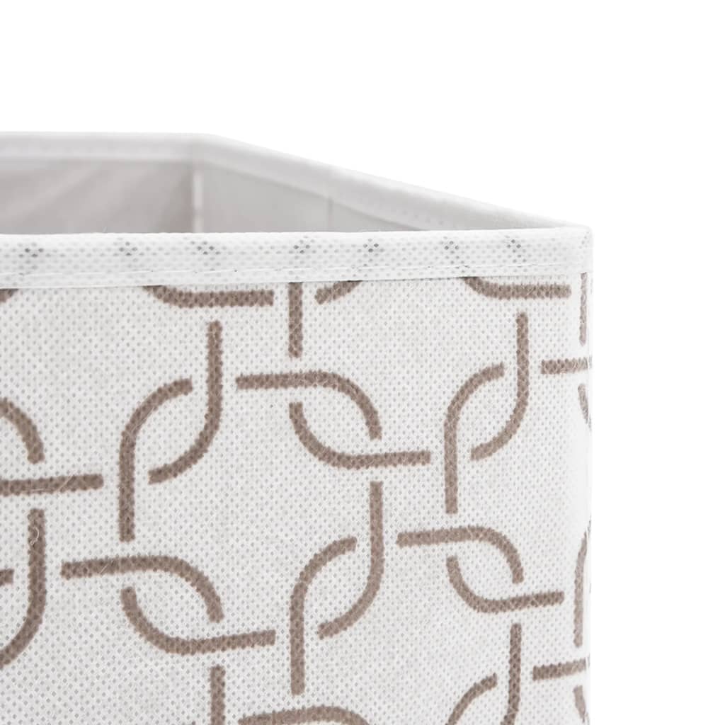 Scatole Portaoggetti 4 pz Crema 32x32x32 cm Tessuto non Tessuto