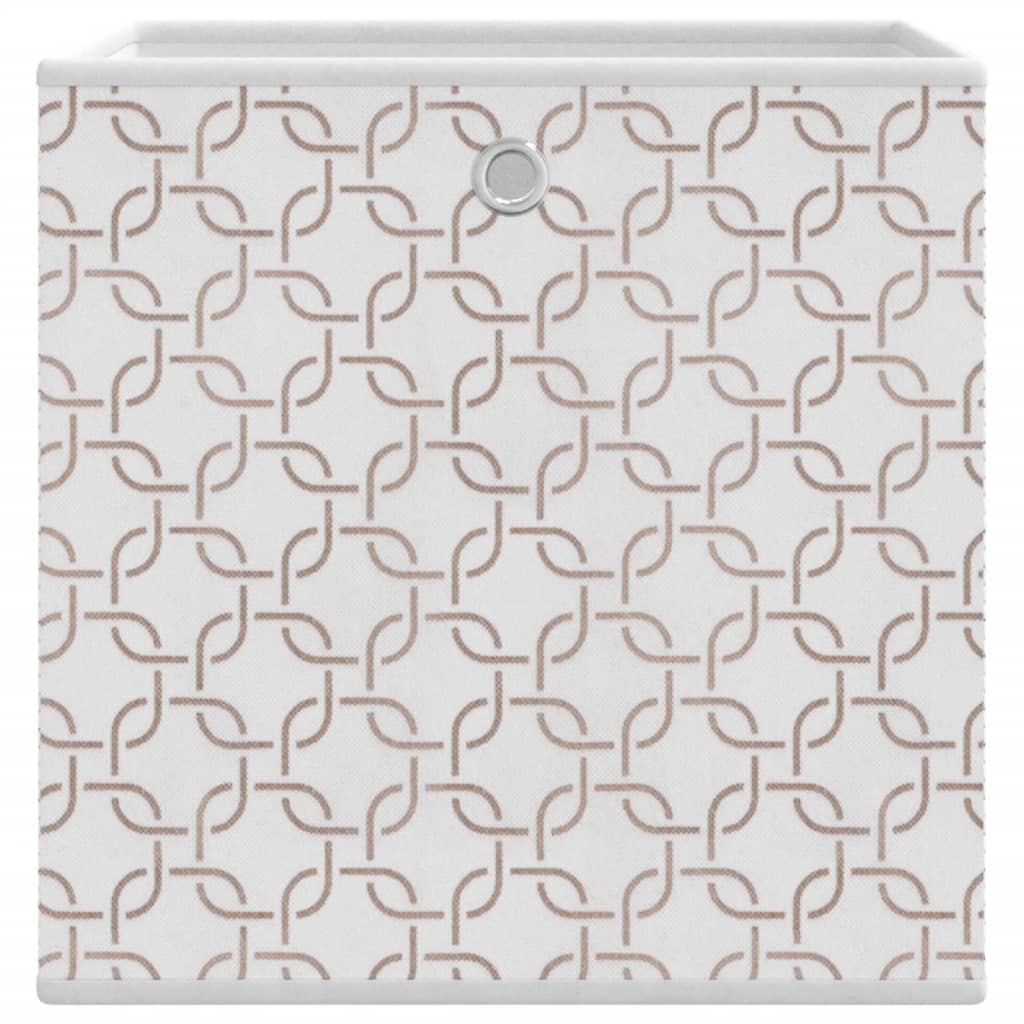 Scatole Portaoggetti 4 pz Crema 32x32x32 cm Tessuto non Tessuto