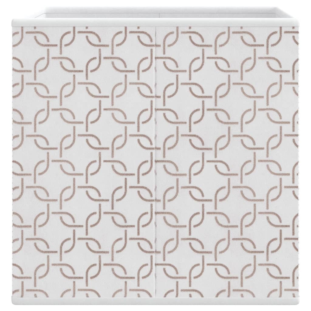 Scatole Portaoggetti 4 pz Crema 32x32x32 cm Tessuto non Tessuto