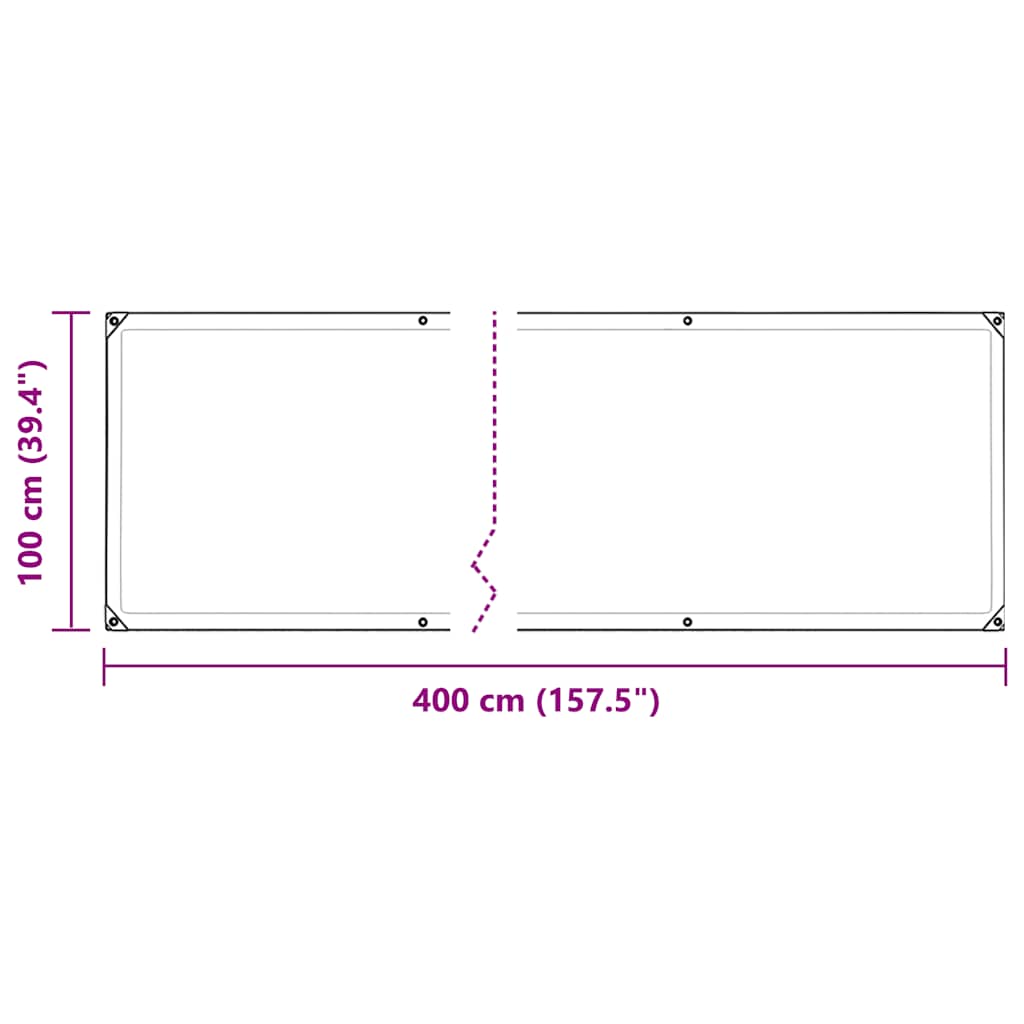 Copertura per Piante con Occhielli 1x4 m in PVC