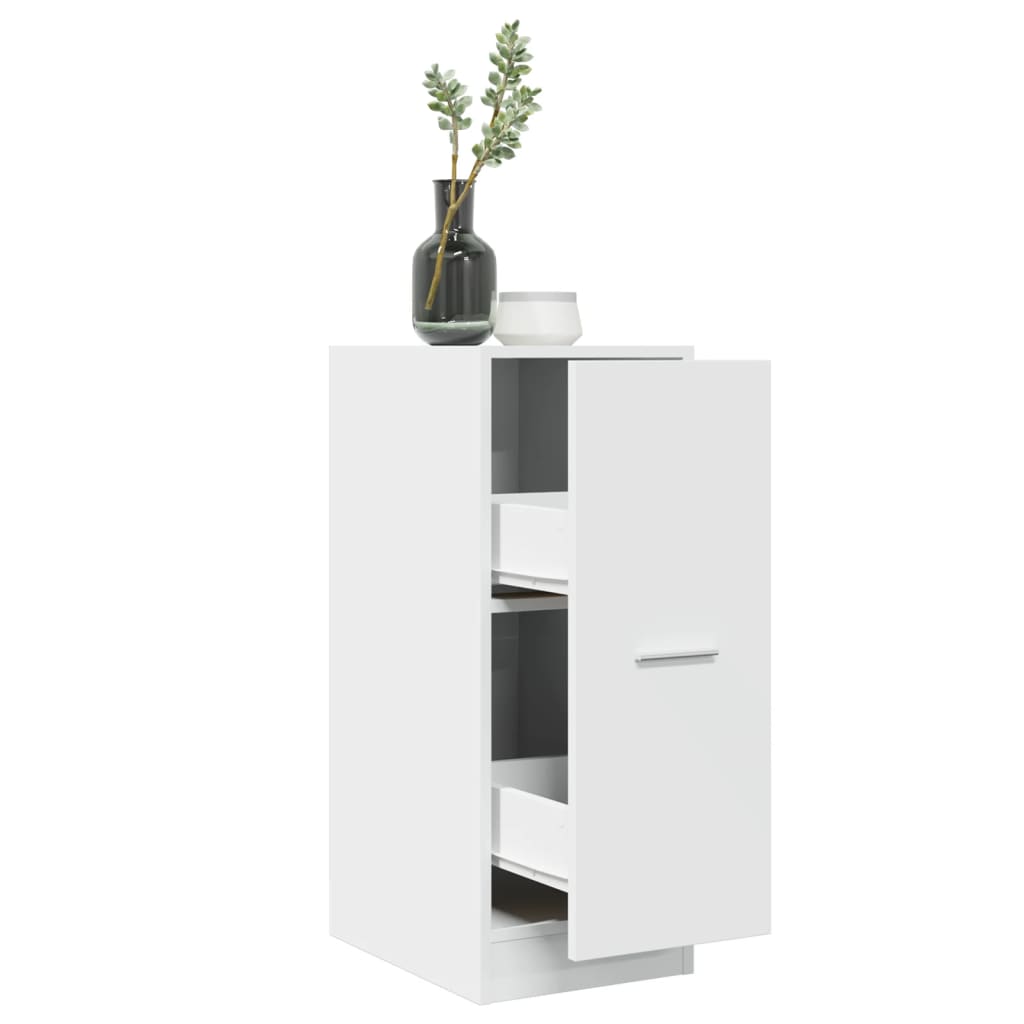 Mobiletto da Farmacia Bianco 30x41x77,5 cm Legno Agglomerato