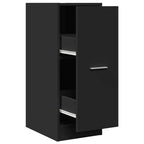 Armadietto da Farmacia Nero 30x41x77,5 cm in Truciolato