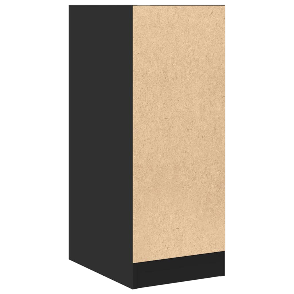 Armadietto da Farmacia Nero 30x41x77,5 cm in Truciolato