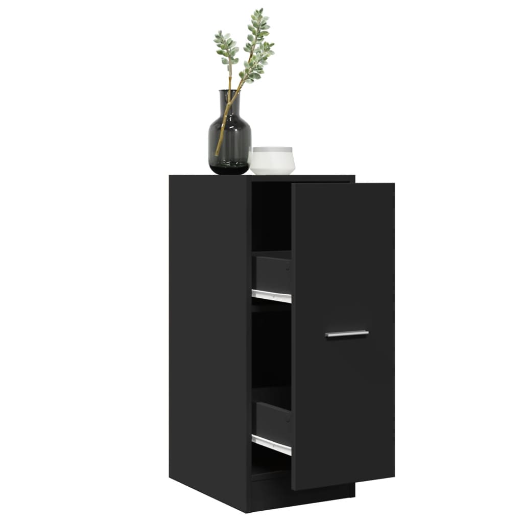 Armadietto da Farmacia Nero 30x41x77,5 cm in Truciolato